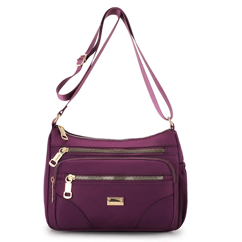 

Fashion Women Shoulder Messenger Bag Nylon Oxford Lightweight Waterproof Zipper Package Large Capacity Travel Crossbody Bag
