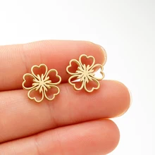 Plum Blossom Earring For Women Free Shipping Hypoallergenic Surgical Steel Ear Piercing Flower Shaped Girl Earrings Pendientes