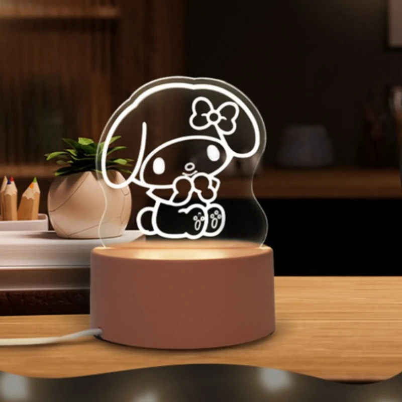 

Акриловые ночники Sanrio My Melody Kuromi Pachacco, Необычные интересные декоративные лампы для детской комнаты