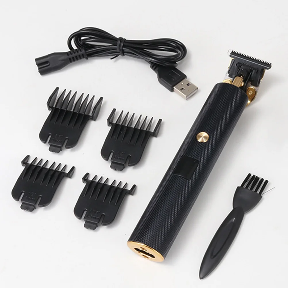 

Portable Cordless Trimmer Beard Styling Tools LED Battery Display USB Rechargeable Home Salon Electric Hair Clipper Set Travel