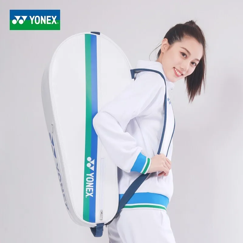 YONEX Limited Luxury PU Leather Badminton Bag 75th Anniversary 6 Rackets Double-deck Badminton Backpack Men Women Teenager