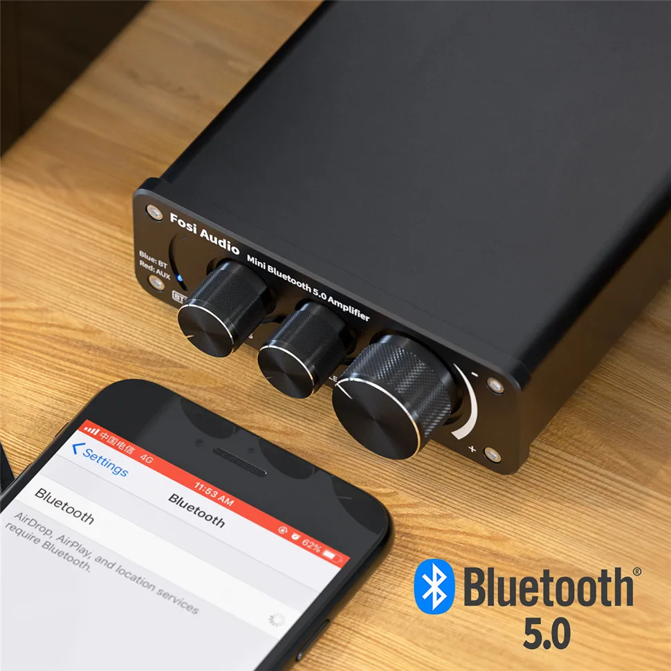 Усилитель звука Bluetooth 2-канальный стерео звуковой мощности TPA3116D2 Mini HiFi Цифровой