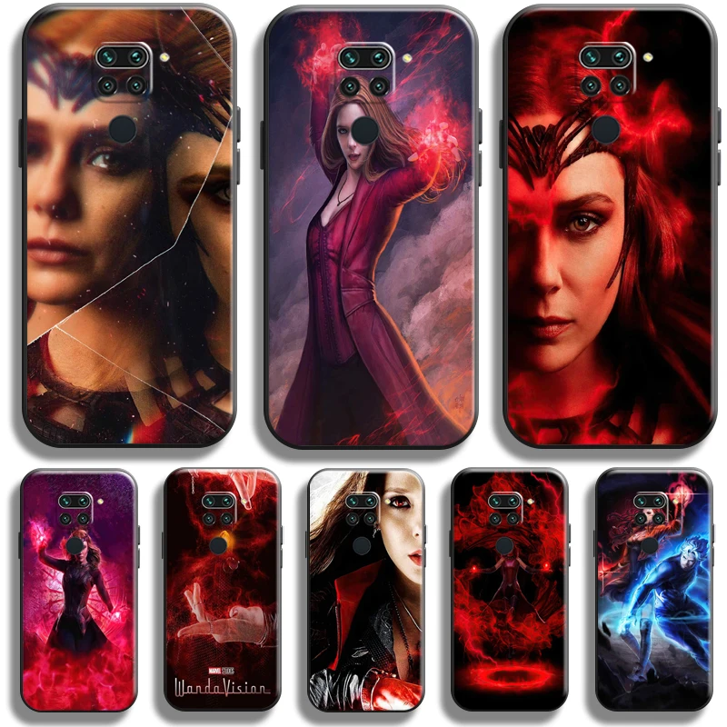 

Marvel Avengers Scarlet Witch For Xiaomi Redmi Note 9 9 Pro 9T 5G Phone Case Black Soft Funda Liquid Silicon Coque Back