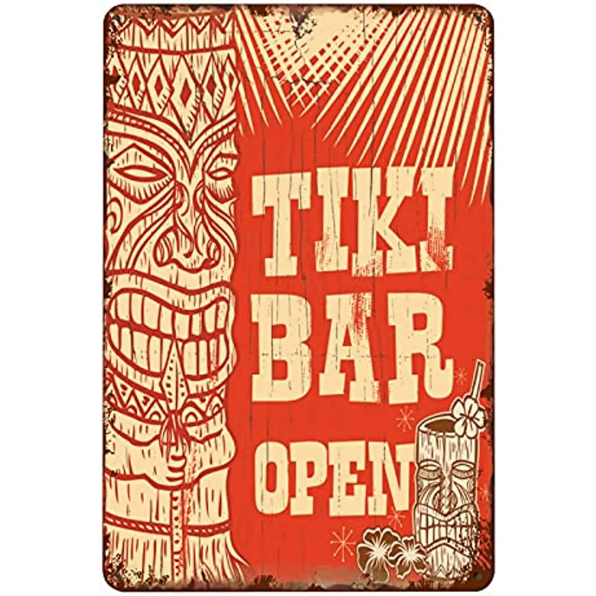 

Tiki Bar винтажные металлические знаки настенный Декор для дома кухни бара патио комнаты гаража Ретро жестяной постер табличка искусство жест...