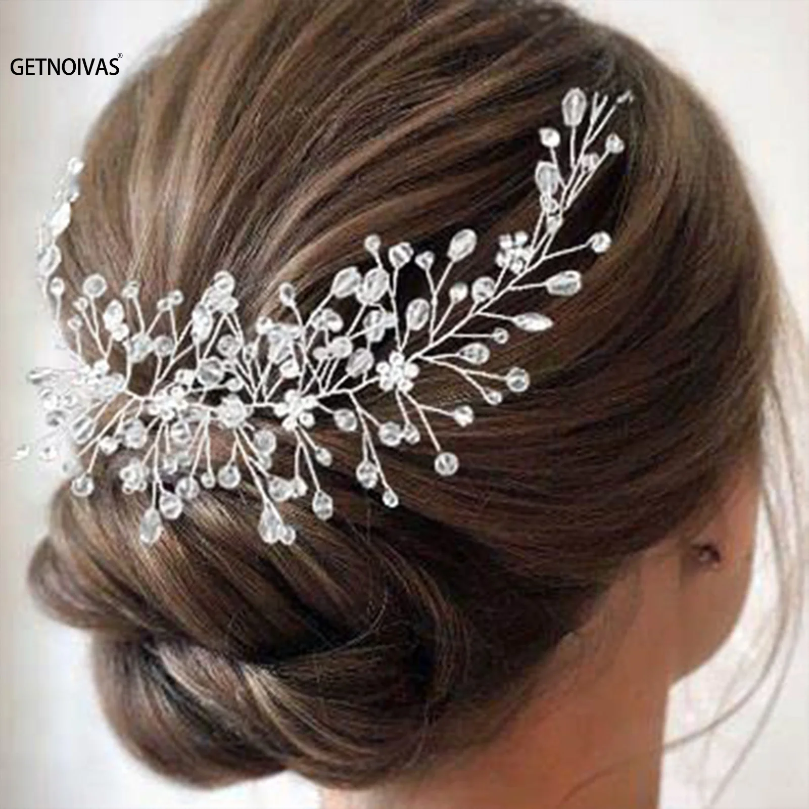 

Ручная работа, цветы, бисер, свадебный головной убор, стразы, элегантные свадебные украшения для волос, принцесса, бриллиант