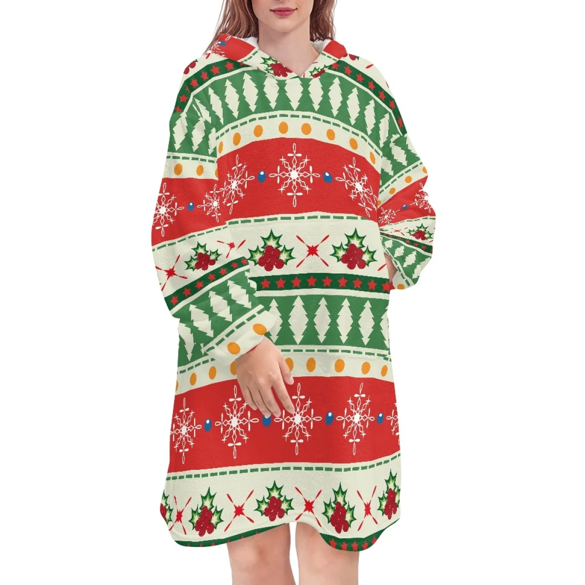 

TOADDMOS Xmas Gifts Oversized Light Microfiber Wearable Blanket Aldults One Size Winter House Keep Warm Fits All Christmas Party