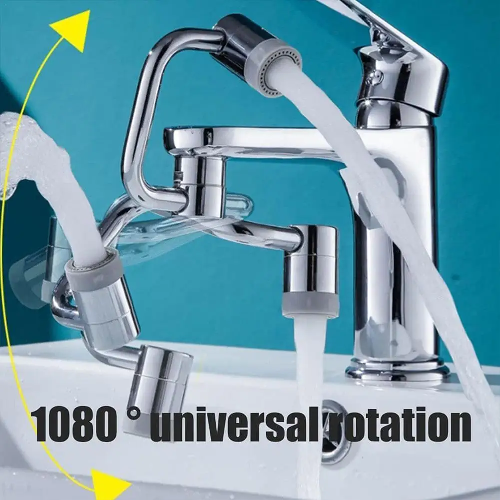 

Stainless Steel 1080 ° Rotating Faucet Extender Splash Proof Filter Faucet With Movable Robotic Arm For Bathroom Kitchen Fa V6I3