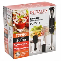 Блендер Delta Lux погружной, с венчиком, измельчителем и стаканом#1