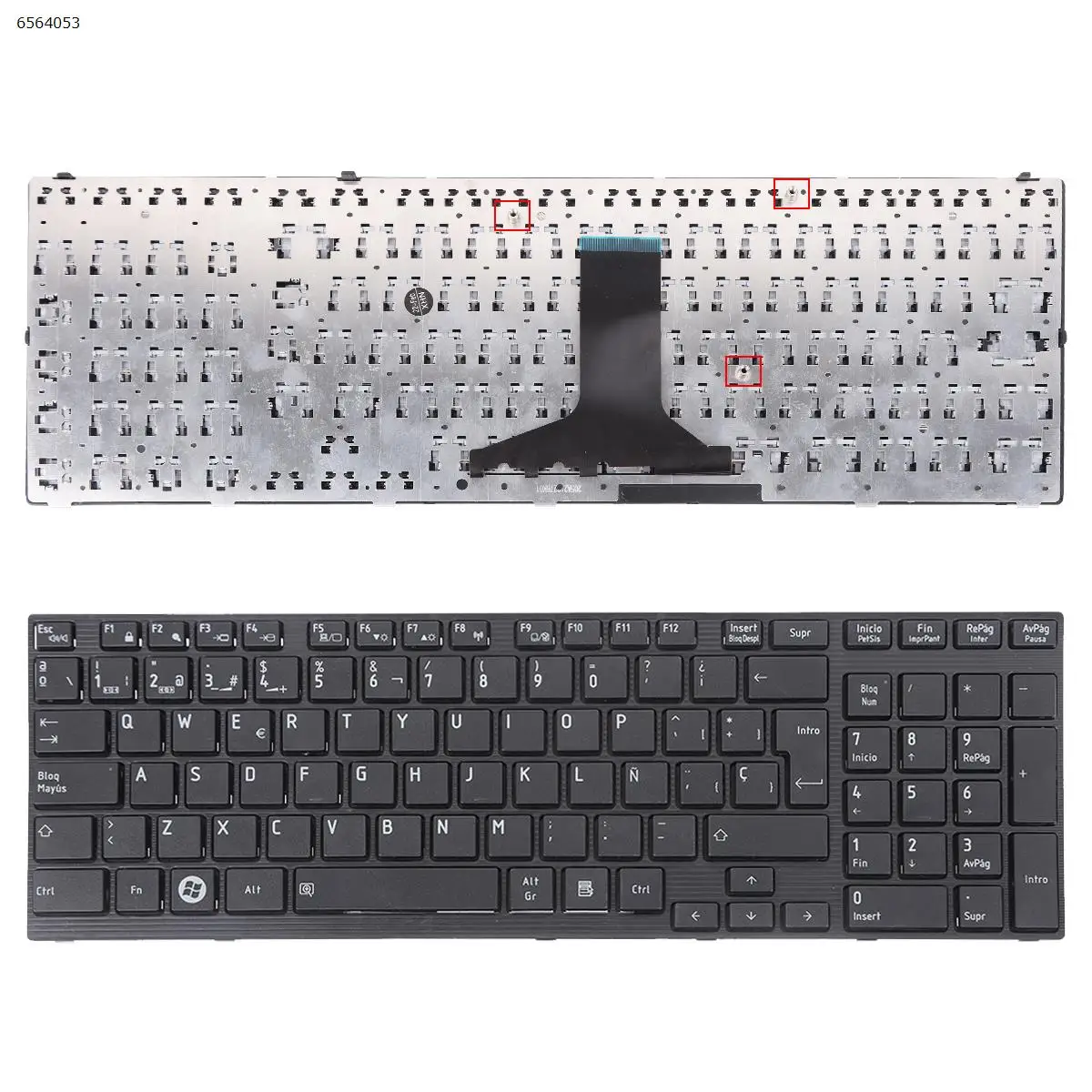 

SP Клавиатура для ноутбука TOSHIBA Satellite A660 A665 черная рамка без фольги