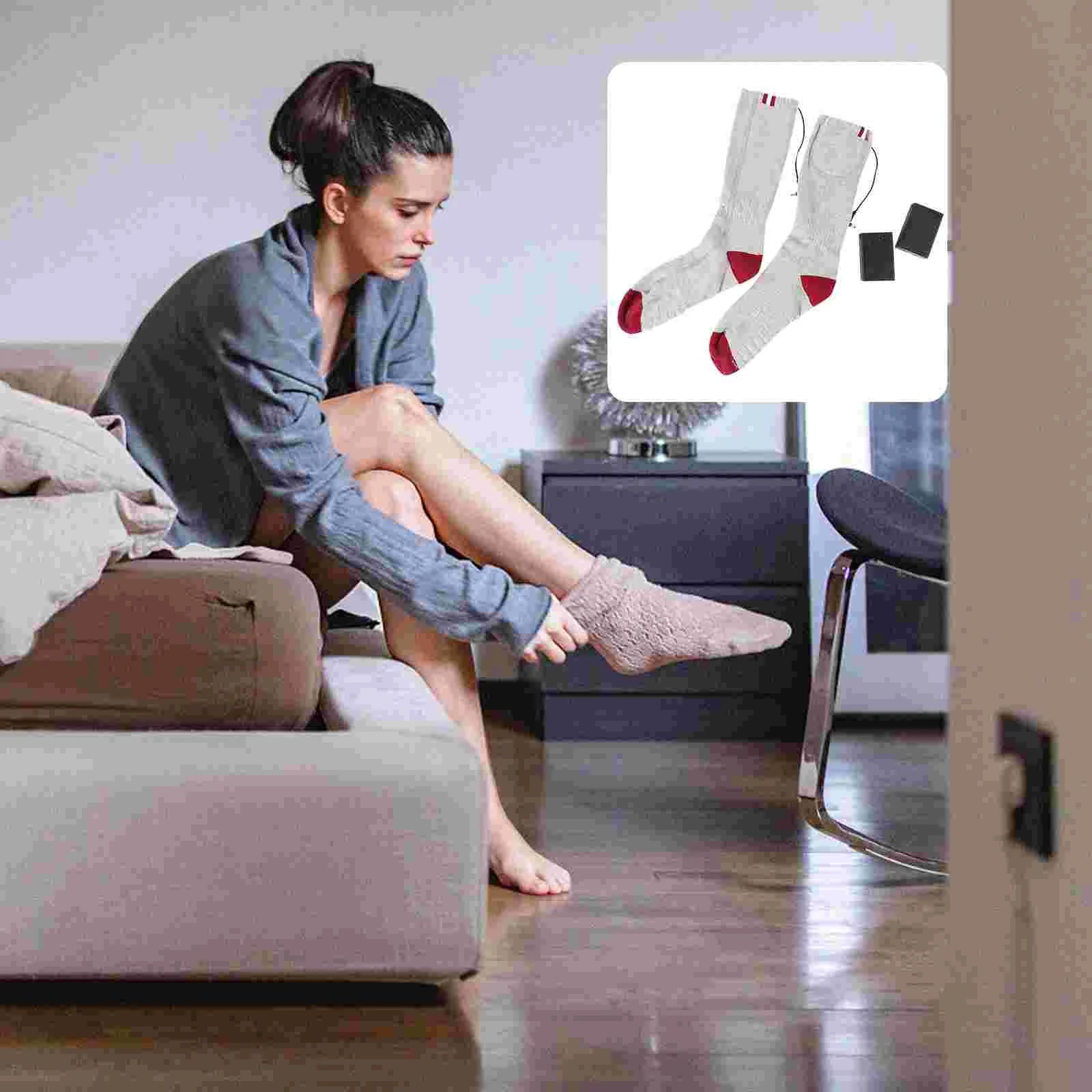 

-operated Electrically Warm Socks Heated Sock Not Included (Grey)