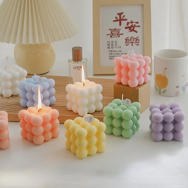 

Кубик Рубика Ароматерапия подсвечник подарок ins творческий набор для украшения дома кубик для стрельбы свеча