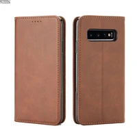 leather case for samsung galaxy s10 5g s10e holster magnetic attraction wallet phone case retro business soft tpu inner cover
