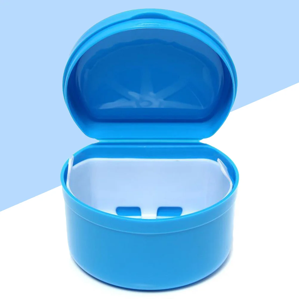 

Denture Bath Box 1Pcs Retainer Case False Storage Case Box with Strainer ( ) Lens for teeth Tooth
