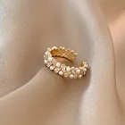 Новинка 2022, модное простое Открытое кольцо с цирконом и жемчугом, Корейская женская Изысканная бижутерия, студенческое кольцо на указательный палец, подарки для девушки, кольцо