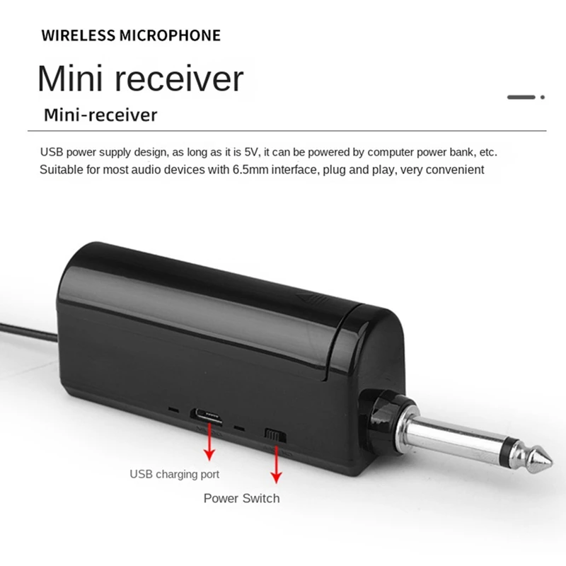 WN043 Wireless Microphone 2 Channels UHF Fixed Frequency Handheld Mic Karaoke Professional Church Show Meeting
