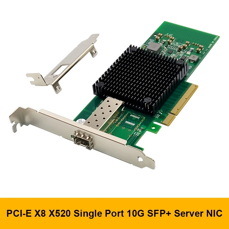 

ABGZ-X520-SR1 PCI-E X8 Ethernet Network Adapter 10G Single Port SFP+ Server Network Card E10G41BFSR Fiber Optic Network Card