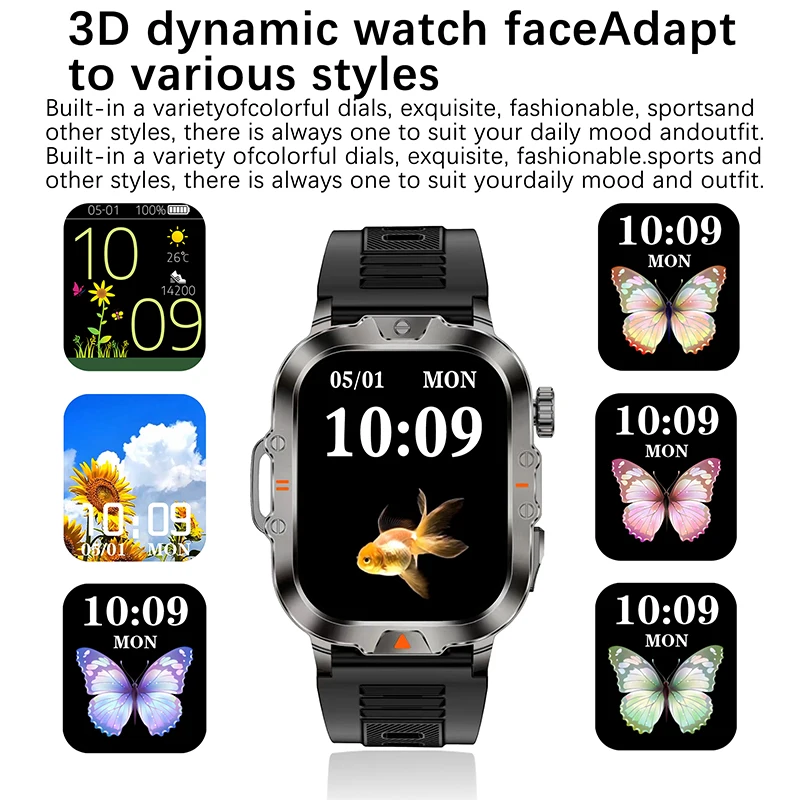 GEJIAN мужские спортивные часы с подключением Bluetooth 5 4 умные со светодиодной