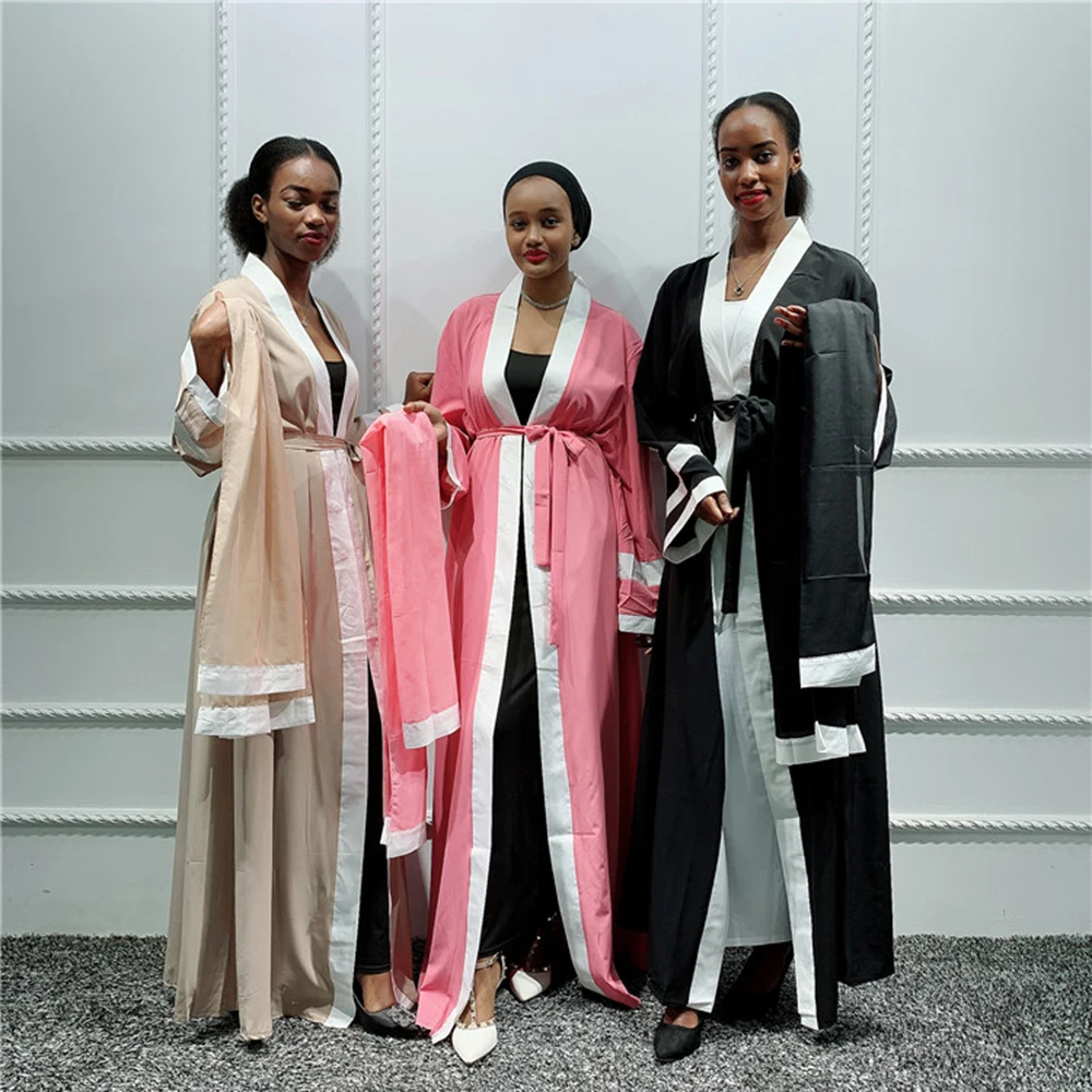 

Muslim Dress Women Plain Abaya Kimono With Hijab Saudi Turkish Islamic Clothing Kaftan Dubai Caftan Qatar Robe Musulmane Femme