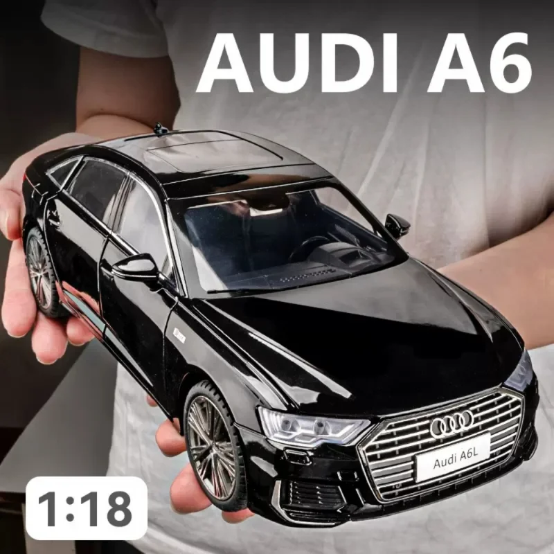 Модель автомобиля AUDI A6L из сплава 1/18 модель 6 дверей открывается со звуком