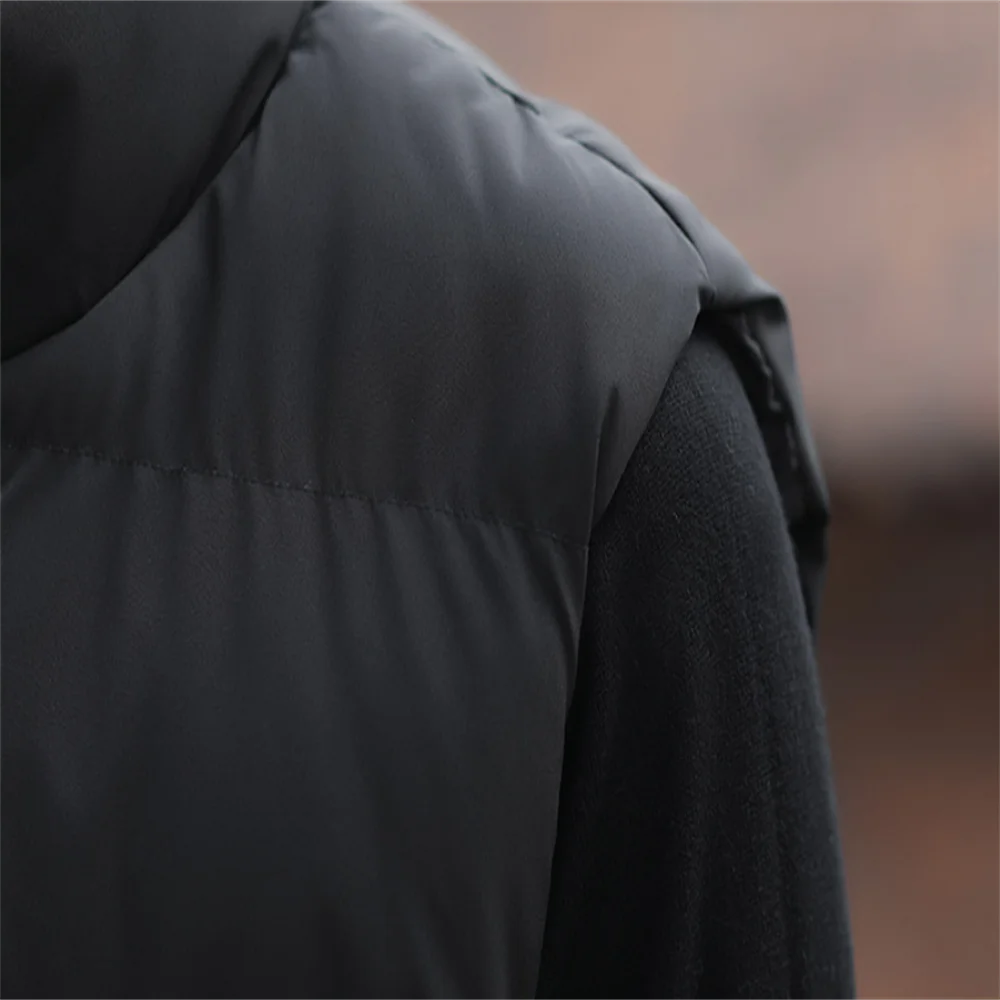 Men's Cotton Vest 2022 Winter New Style Thickened Warm Stand Up Collar Fashion Winter Trendy Youth Men's Basic Style