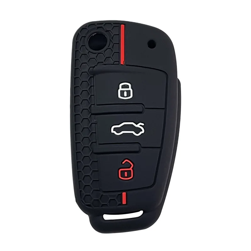 Для Audi A4 B7 A6 C5 C6 A1 A3 8P TT Q3 Q2 Q7 TTS R8 S3 S6 RS3 RS6 Аксессуары Силиконовые колпачки для автомобильных ключей Чехол Брелок-брелок (art.: 3920d3b008c8f) - 3920d3b008c8f