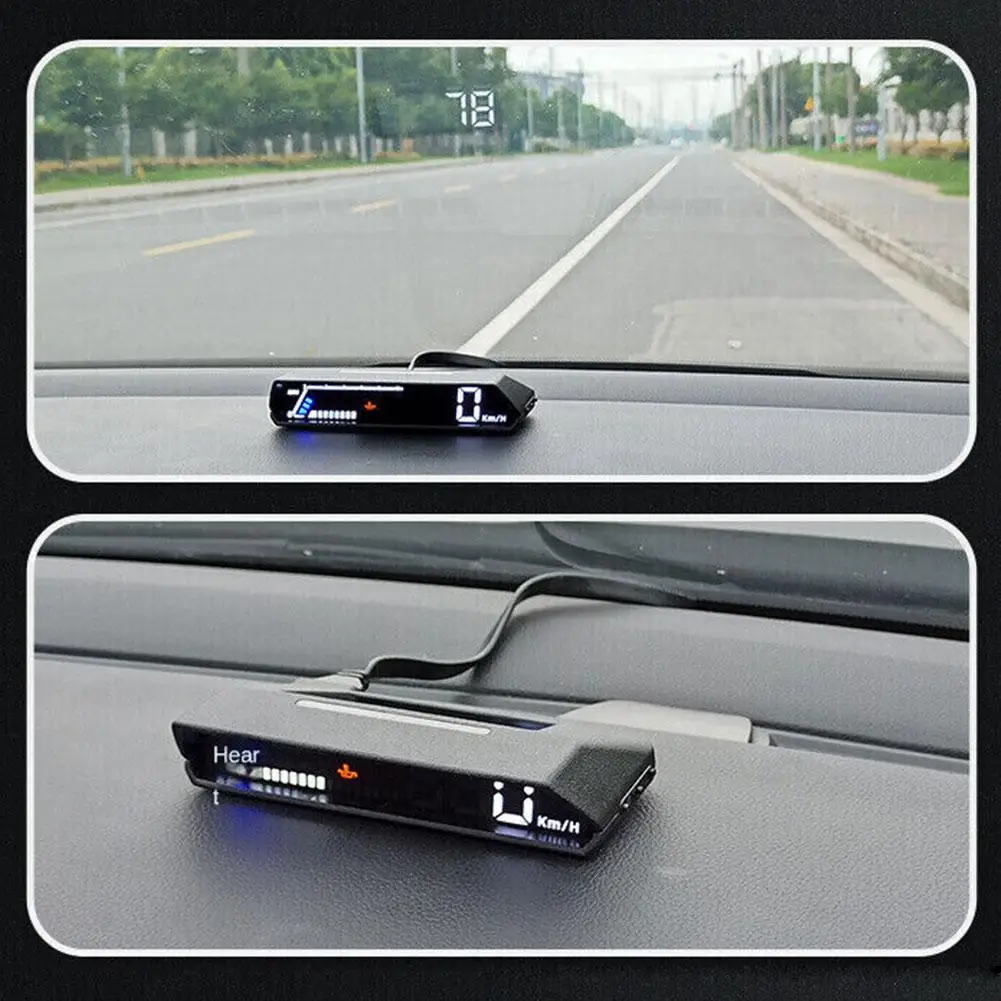 

Автомобильный датчик HUD Z8G4, универсальный прибор для измерения температуры автомобиля, со спидометром и электроникой