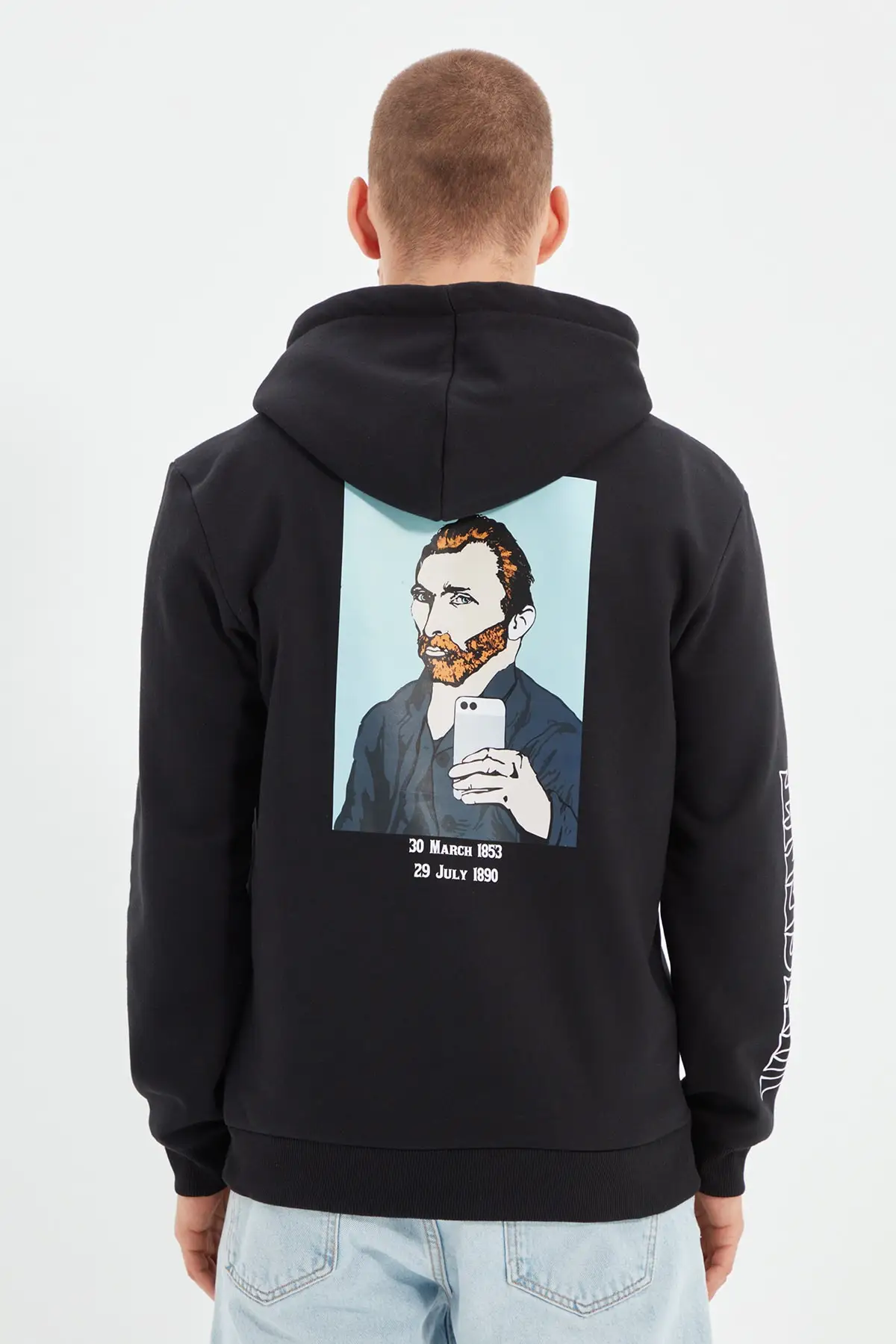 

Trendyol Male Vincent Van Gogh Licensed Regular Fit Hooded Printed Sweatshirts TMNAW22SW1015
