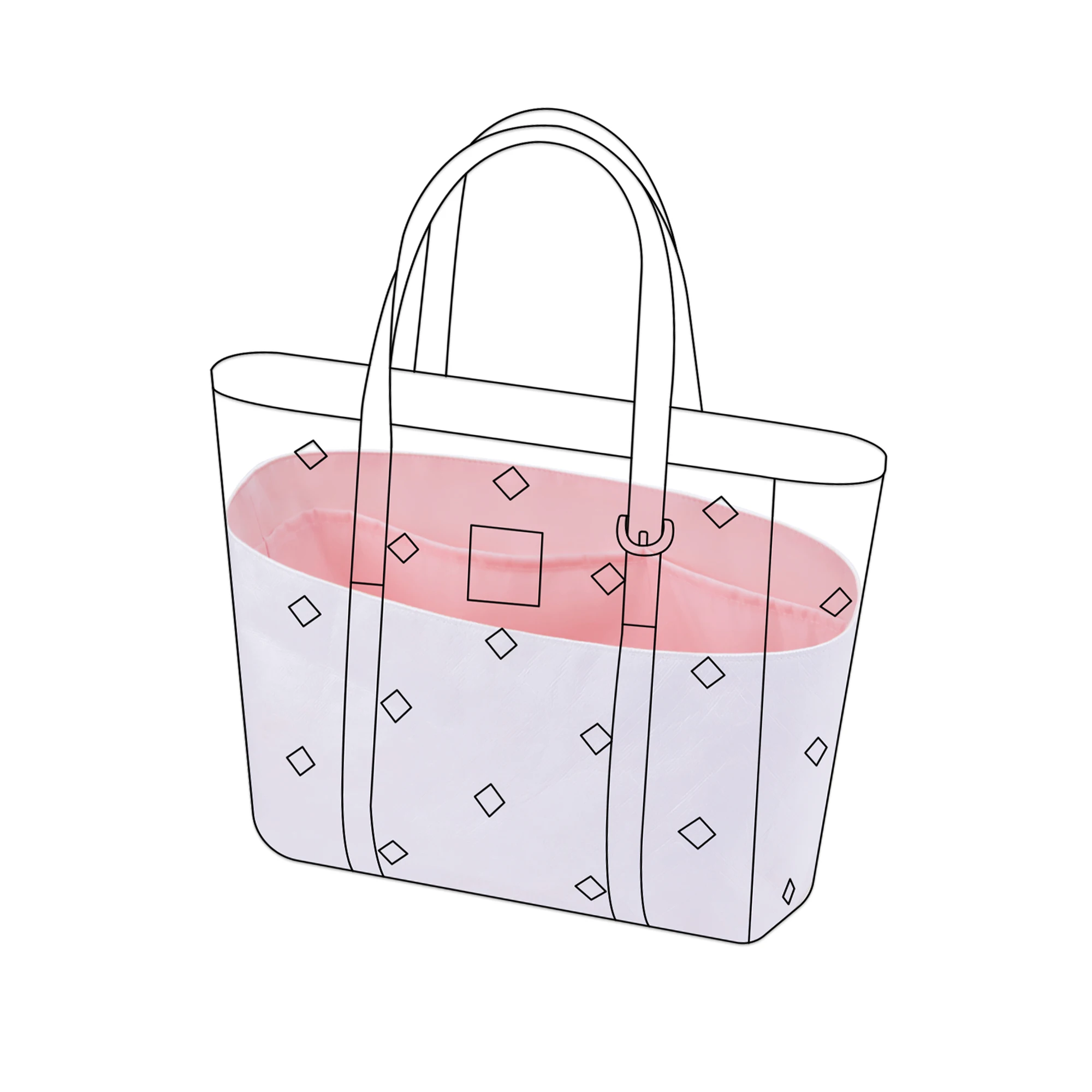 Легкий кошелек-органайзер DGAZ для сумки MCM Toni Visetos шелк и сумка DupontPaper внутренняя