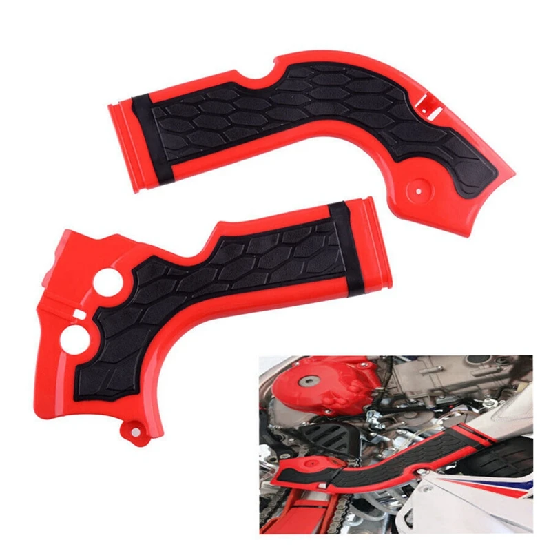 

Motorcycle Frame Guard Cover Protection Protector Replacement For Honda CRF250R CRF450R CRF 250R 450R 201-2016 Red
