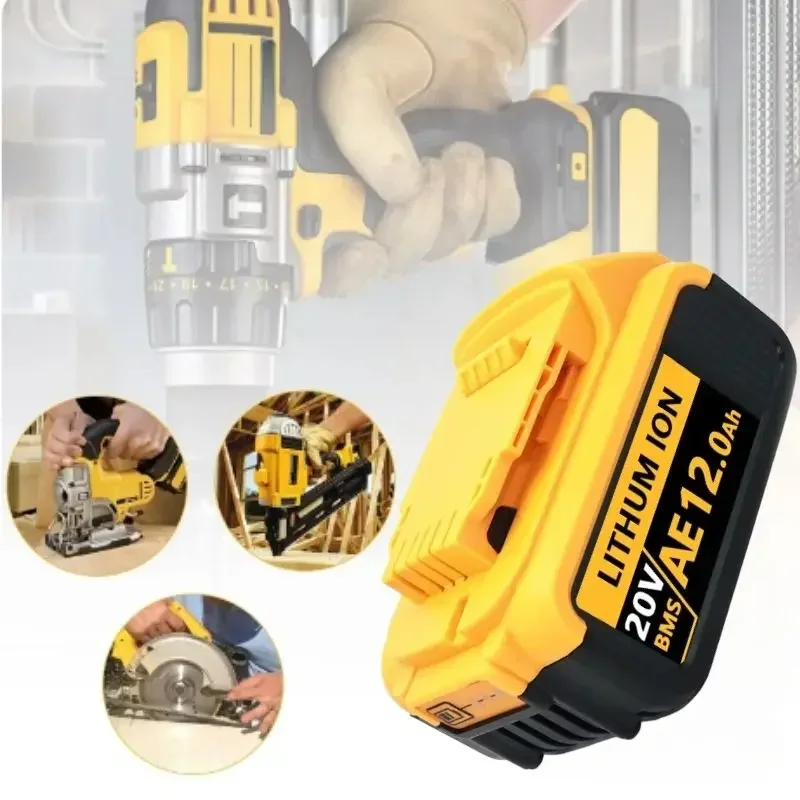 Сменный литий-ионный аккумулятор DCB200 20 в для электроинструмента DeWalt DCB205 DCB201 DCB203, аккумулятор 20 вольт макс. 6,0Ач (art.: 3920c8beb450c) - 3920c8beb450c