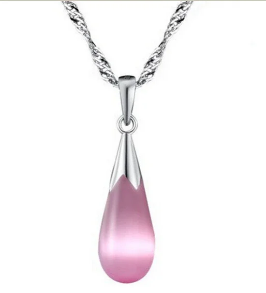 Ожерелье с подвеской в форме капли из стерлингового серебра 925 пробы довольно