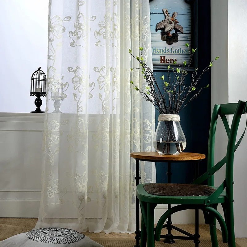 

Curtain Balcony Living Room Bedroom Modern Minimalist Jacquard All-match Gauze Curtain Engineering Yarn Explosion Style
