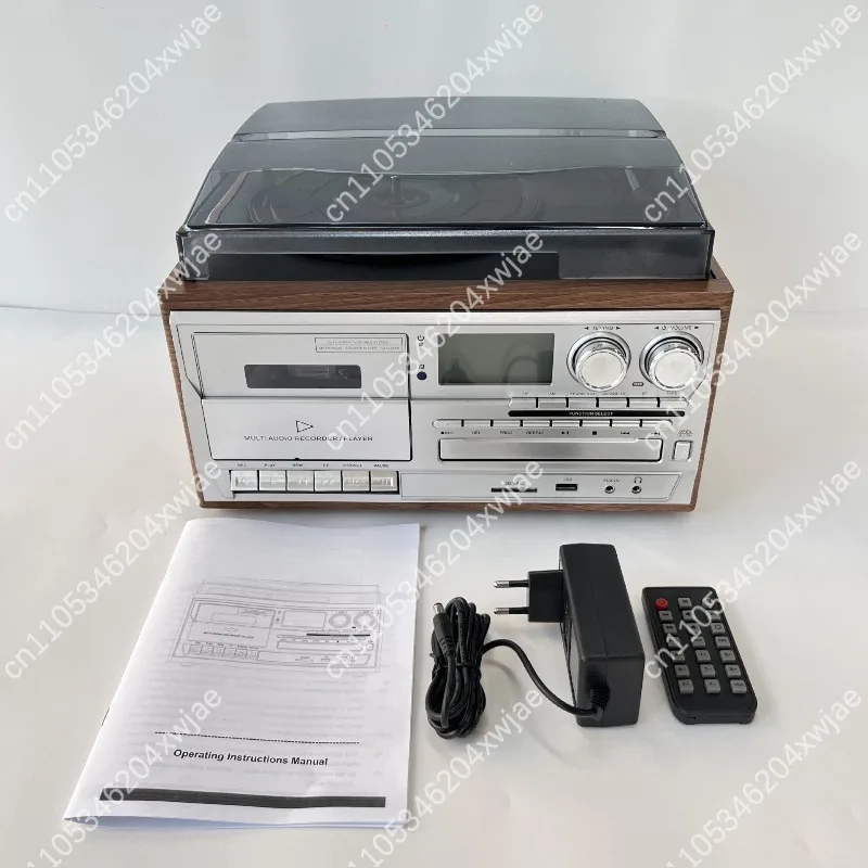 Фото Винтажный проигрыватель 3-в-1 с Bluetooth 5.0, CD и кассетным плеером, AM/FM-радио, USB-кодированием и Hi-Fi стереосистемой №4