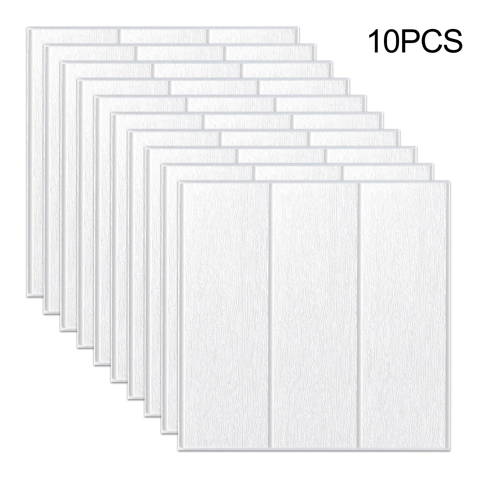 

10 PCS Wall Sticker 3D Self-Adhesive Wood Grain Waterproof Moisture-proof Wallpaper Living Kitchen Bedroom Warm Decorations