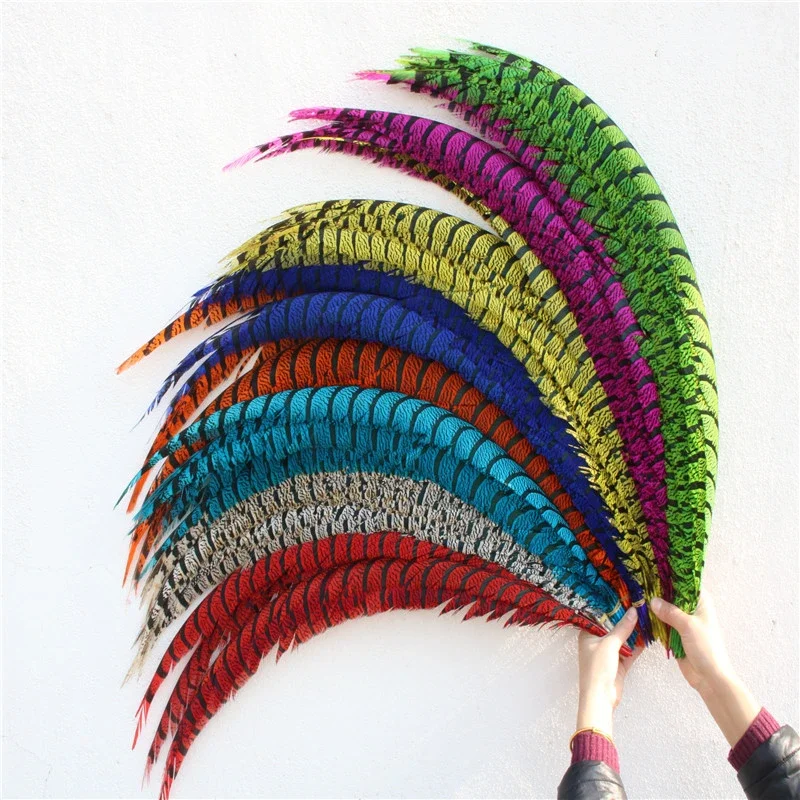 

Lady Amherst Pheasant Feathers for Crafts 36-40" 90-100cm Colored Long Natural Feather Decor DIY Carnival Accessories Decoration