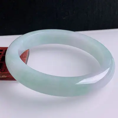 

zheru Jewelry Natural Myanmar Jade 54mm-62mm light colored bracelet Princess jewelry bracelet for Mom to girlfriend