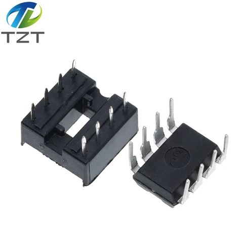 10Pcs , (5 Each) NE555 NE555P 555 Timer Programming + 8 Pin Sockets