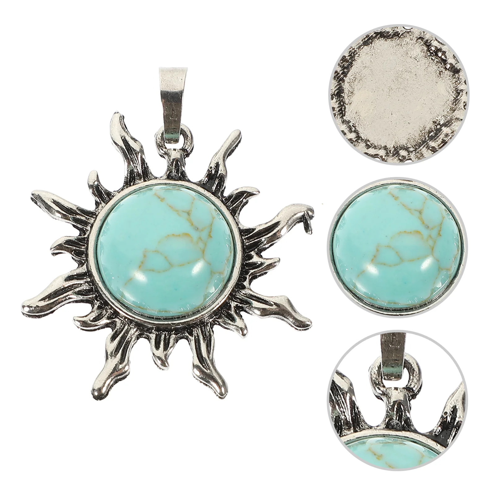 4 Pack Sun Pendant DIY Charm Jewelry Crafting Findings Crystal Choker Bracelet Decorative Ladies