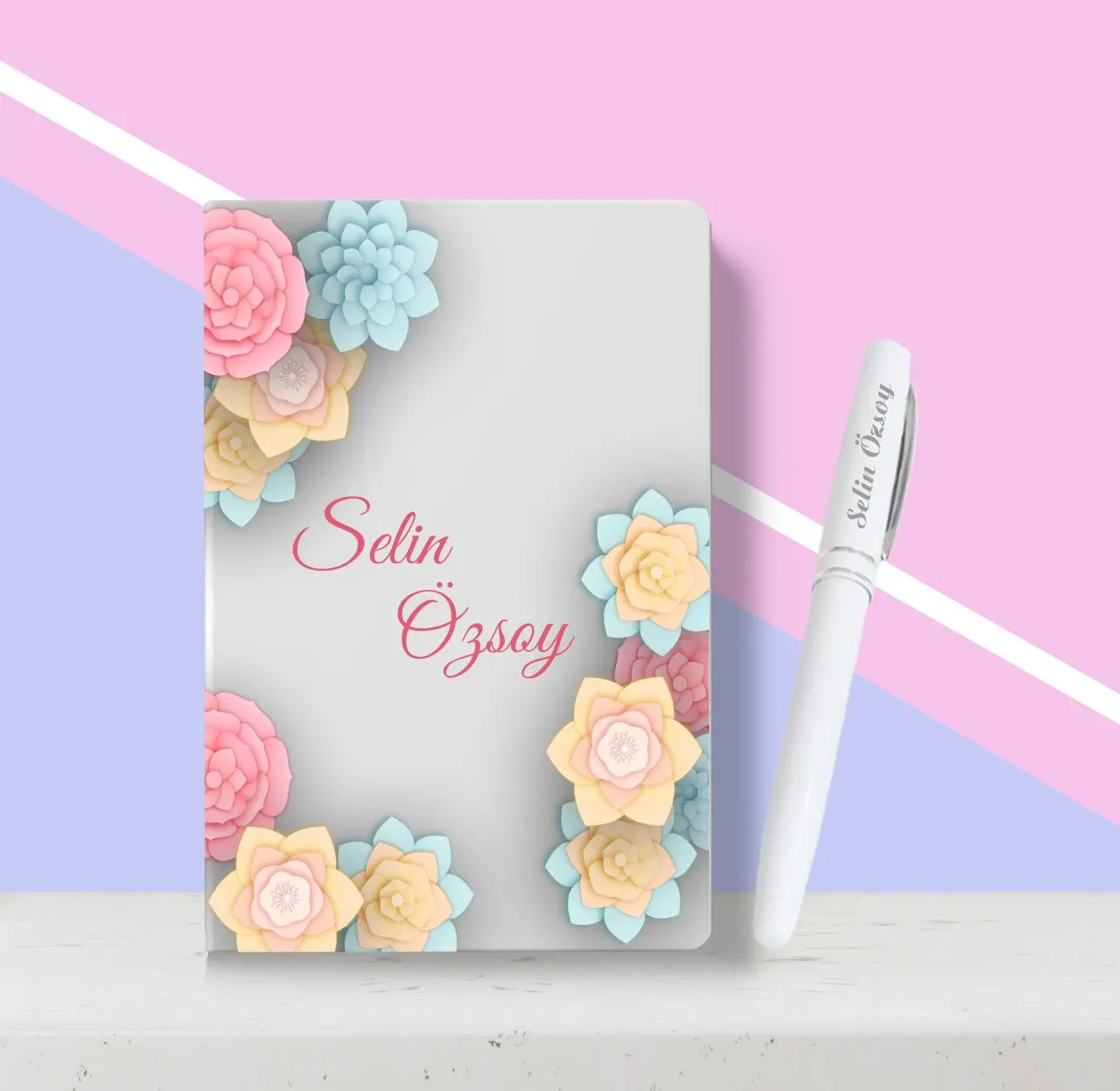 

На заказ, с украшением в виде цветка, Белый Ручка для записной книжки Seti-2