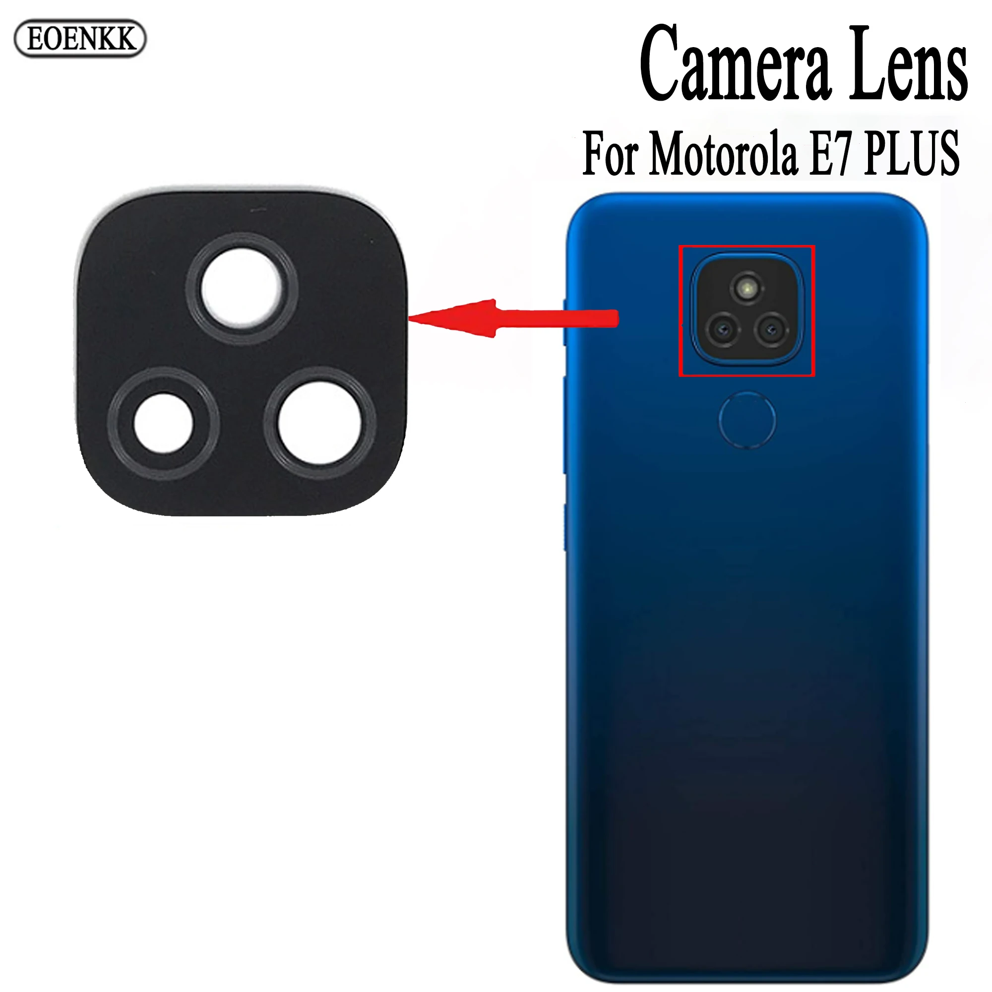 

2set/lot Back Rear Camera Lens For Motorola E7 PLUS mobile phone accessories Back Camera Protector Glass Lens Cover With