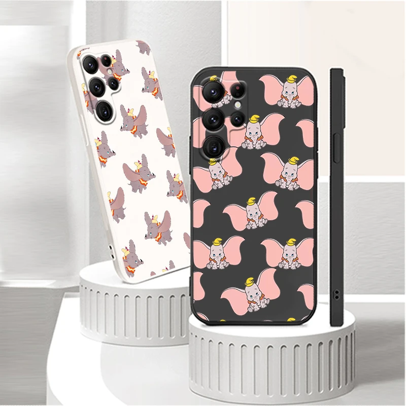 

Phone Case For Samsung Galaxy S22 S21 S20 Pro FE S10 Note 20 10 Plus Lite Ultra 5G Disney Dumbo Cute Art Liquid Rope Cover