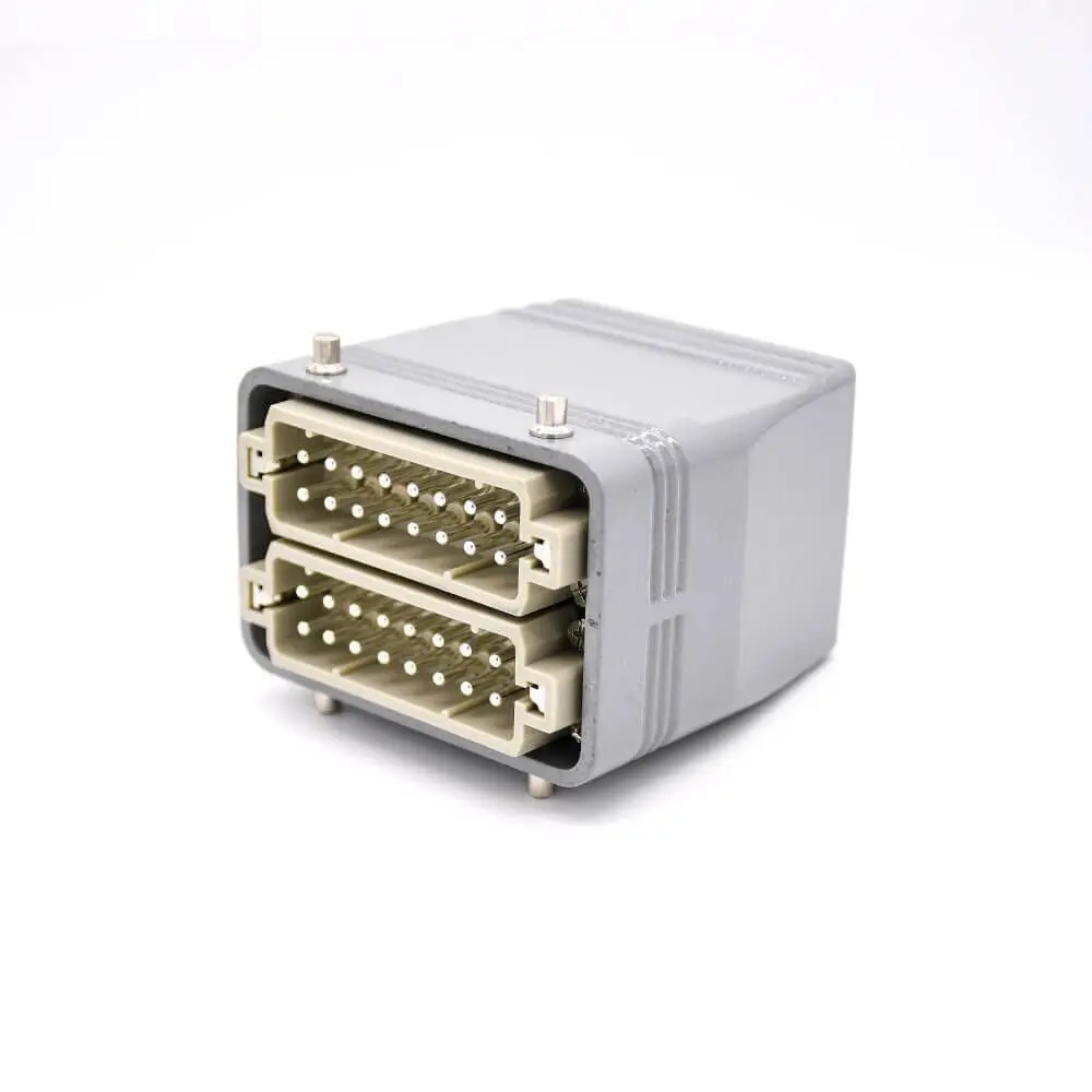 Фото Разъем H32A Heavy Duty 32-контактный PG29, штекер-гнездо, стыковочный, с корпусом-застежкой, для монтажа на поверхность, с кабельным вводом №3