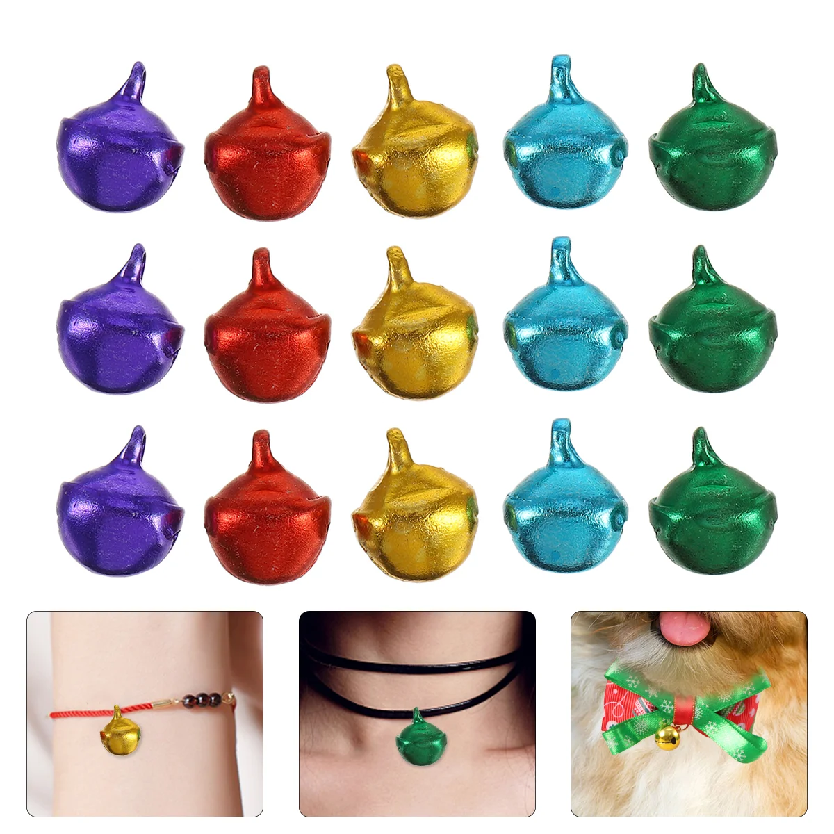 

300Pcs Xmas Jingle Bells with Box Metal Bells Decor DIY Xmas Jewelry Accessories
