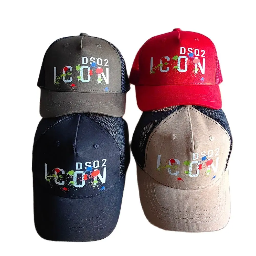 

Цветные граффити DSQ2 унисекс сетчатые Шляпы Модная спортивная бейсболка с Вышивкой Букв иконы из дышащего хлопка солнцезащитная Кепка