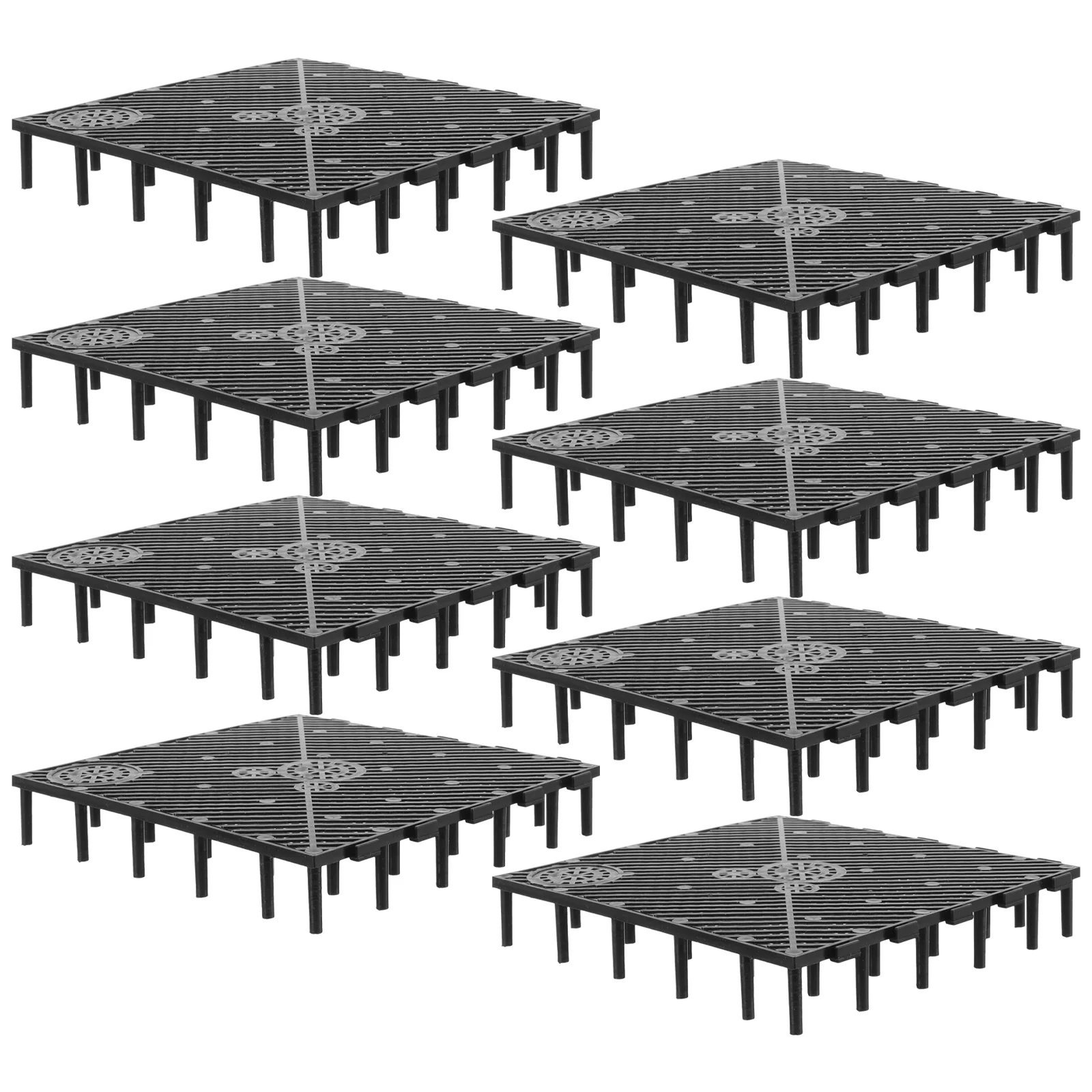 

20pcs Aquarium Bottom Grid Tank Isolation Board Tank Bottom Filter Plate Divides Tray Bottom Filter ( Black )