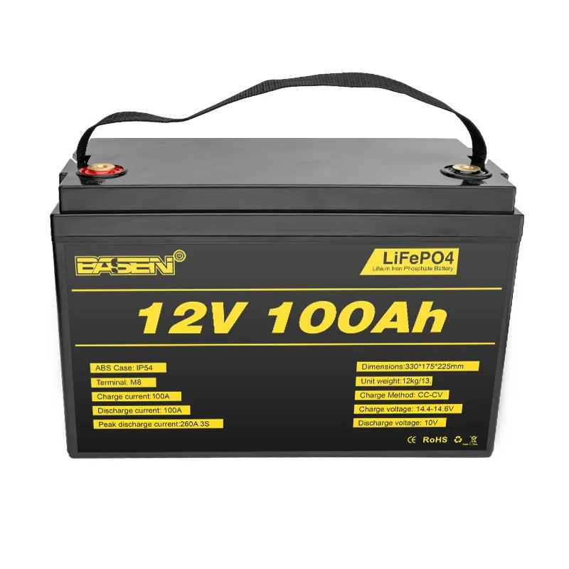 

12V 100Ah Lifepo4 Lithium Iron Battery Pack Deep Cycle Times battery lifepo4 12V for solar energy system