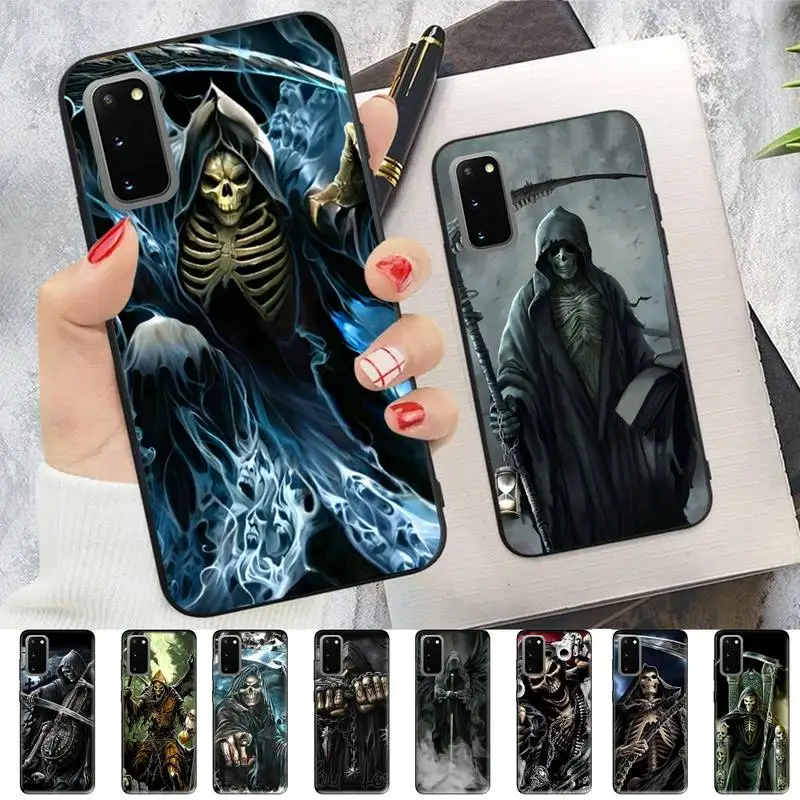 

Grim Reaper Skull Phone Case for Samsung S10 21 20 9 8 plus lite S20 UlTRA 7edge