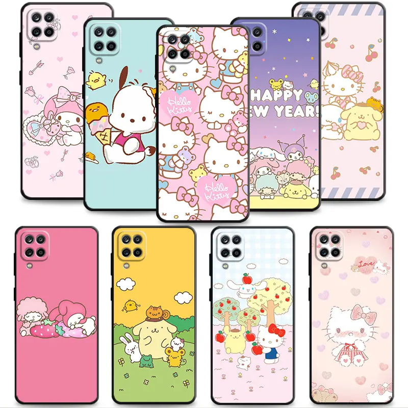

Hot Silicone Phone Case For Samsung A02s A01 A03s A50 A30s A70s A04 A40 A70 A42 M52 M62 M31 M13 M51 Sanrio Pachacco Hello Kitty