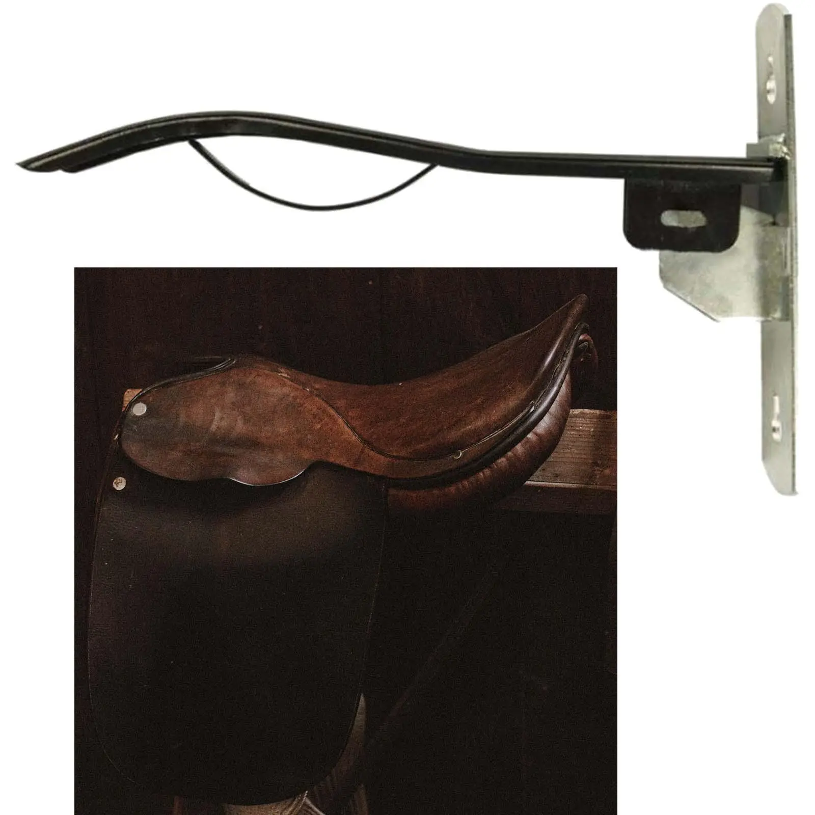 

Folding Wall Mount Saddle Rack Height 39cm, Width 25cm Professional Durable