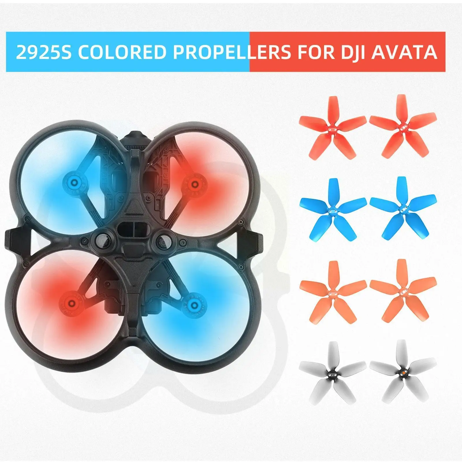 Купи Drone Propeller 5 Blade Props Replacement Kit For Avata 2925s Colorful Lightweight Wing Fans Drone Propeller Accessorie Y3i1 за 221 рублей в магазине AliExpress